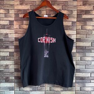 Vtg XL Gildan Ultra Cotton Black Tank Top Cornish Art School